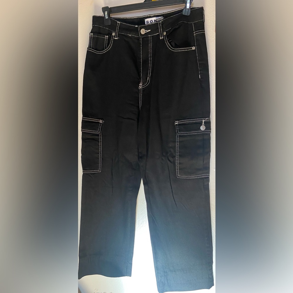 Black cargo pants